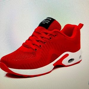 Woman's Red Sport Casual Running Shoe